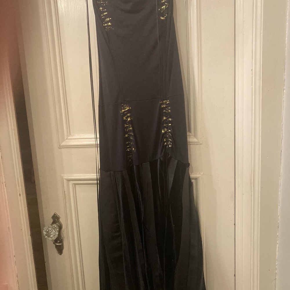 Vintage Marciano Black Strapless Dress